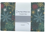 Coupon tissu 1 m ex2556 noel étoile de noel or vert bleu