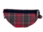 Porte-monnaie banane tartan rouge