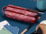 Trousse double compartiment badiane framboise