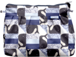 Pochette plissée baleino bleu