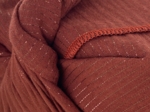Furoshiki grand 73 x 73 cm gaze lurex terracotta