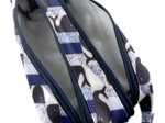 Trousse double compartiment baleino bleu