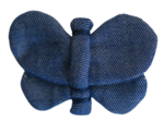 Barrette petit papillon jean fin