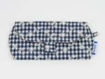 Etui à lunettes vichy brodé marine