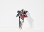 Barrette clic-clac fleur étoile jardin d'aurore
