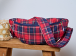 Petit sac banane tartan rouge