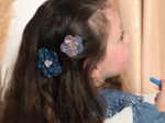 Mini Barrette Pétales de Fleur monet lilas