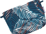 Mini pochette tissu feuillage marine