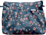 Pochette plissée fleuri nude ardoise
