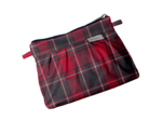 Mini pochette plissée tartan rouge