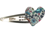 Barrette clic-clac cœur fleur mentholé
