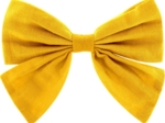 Barrette noeud papillon jaune ocre