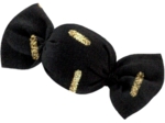 Petite barrette mini bonbon  paille dorée noir
