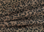 Tissu Jacquard leopard matelassé moka