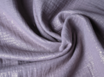 Tissu ex2422 double gaze pailletée mauve
