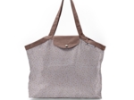 Sac cabas taille moyenne plissé triangle cuivré gris