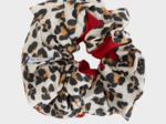 Grand chouchou bicolore leopard - rouge