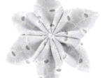 Barrette fleur étoile broderie anglaise