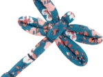 Barrette libellule fleuri nude ardoise