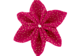Barrette fleur étoile fuchsia pailleté