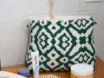 Trousse de toilette jacquard vert
