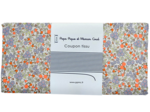 Coupon tissu 50 cm ex2430 fleuri mini orange fluo