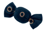 Petite barrette mini bonbon bulle bronze marine