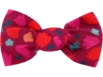 Barrette petit noeud pompons cerise