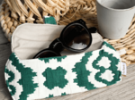 Etui à lunettes jacquard vert