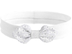 Bandeau jersey bébé noeud broderie anglaise