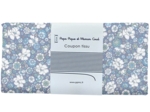 Coupon tissu 50 cm ex2337 mini fleuri lilas ciel