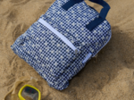 Petit sac à dos Gaby vichy brodé marine