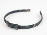 Serre-tête fin tartan fleuri