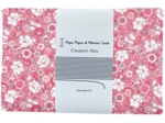 Coupon tissu 1 m ex2338 mini fleuri rose blanc