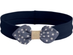 Bandeau jersey bébé noeud etoile argent jean