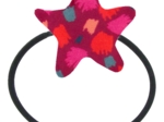 Elastique cheveux étoile pompons cerise
