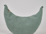 Sac demi lune petit  velours côtelé lichen