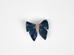 Barrette Mini Noeud Papillon bulle bronze marine