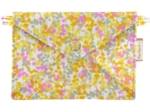 Petite pochette enveloppe mimosa jaune rose