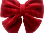 Barrette noeud papillon  velours rouge