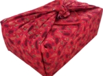 Furoshiki grand 73 x 73 cm tiges rouges de noël ex1013