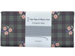 Coupon tissu 50 cm tartan fleuri