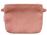 Pochette tissu velours côtelé rose blush