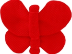 Barrette petit papillon rouge tangerine