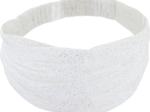 Bandeau fichu Bébé  blanc pailleté