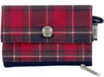 Mini pochette porte-monnaie tartan rouge