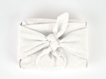 Furoshiki moyen 48 x 48 cm  blanc pailleté