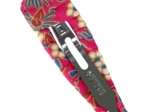 Barrette clic-clac tissu badiane framboise