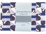 Coupon tissu 1 m baleino bleu