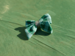 Barrette Mini Noeud Papillon vichy vert menthe